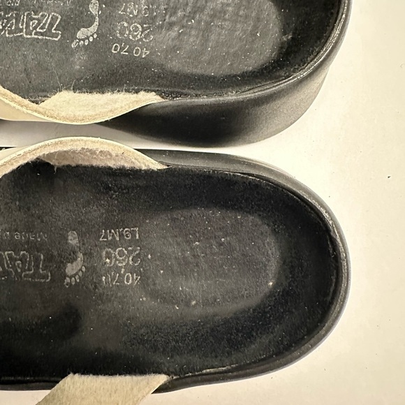 Birkenstock Tatami White Leather Sandals Straps Slides US 9 - Picture 10 of 12